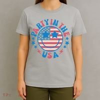 Party In The Usa 4th Of July Preppy Smile T-Shirt thumb 4