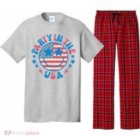 Party In The Usa 4th Of July Preppy Smile Pajama Set thumb 0