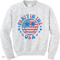 Party In The Usa 4th Of July Preppy Smile Kids Sweatshirt thumb 0
