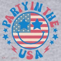 Party In The Usa 4th Of July Preppy Smile Women's Sweatshirt thumb 2