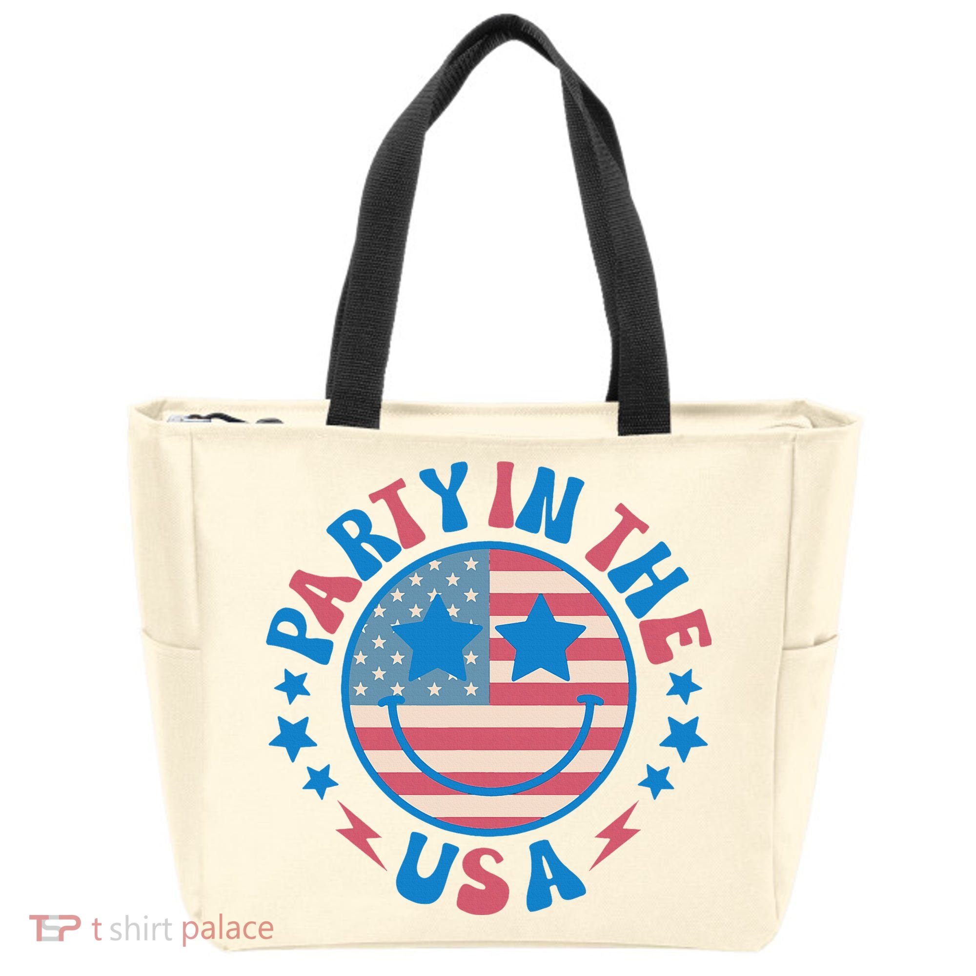Party In The Usa 4th Of July Preppy Smile Tote Bag