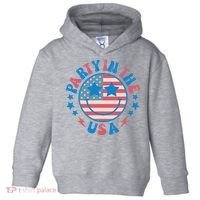Party In The Usa 4th Of July Preppy Smile Toddler Hoodie thumb 0