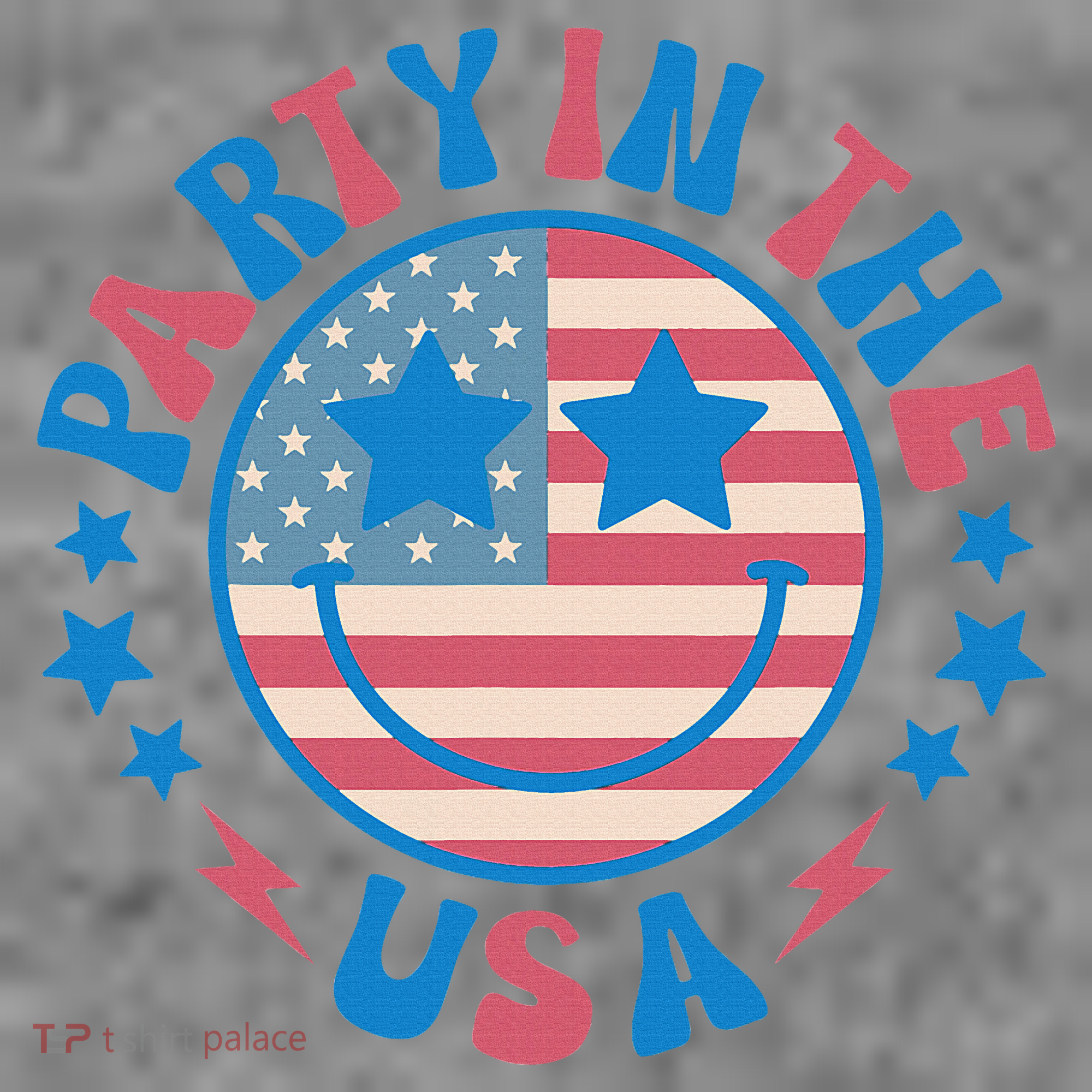 Party In The Usa 4th Of July Preppy Smile Toddler Hoodie