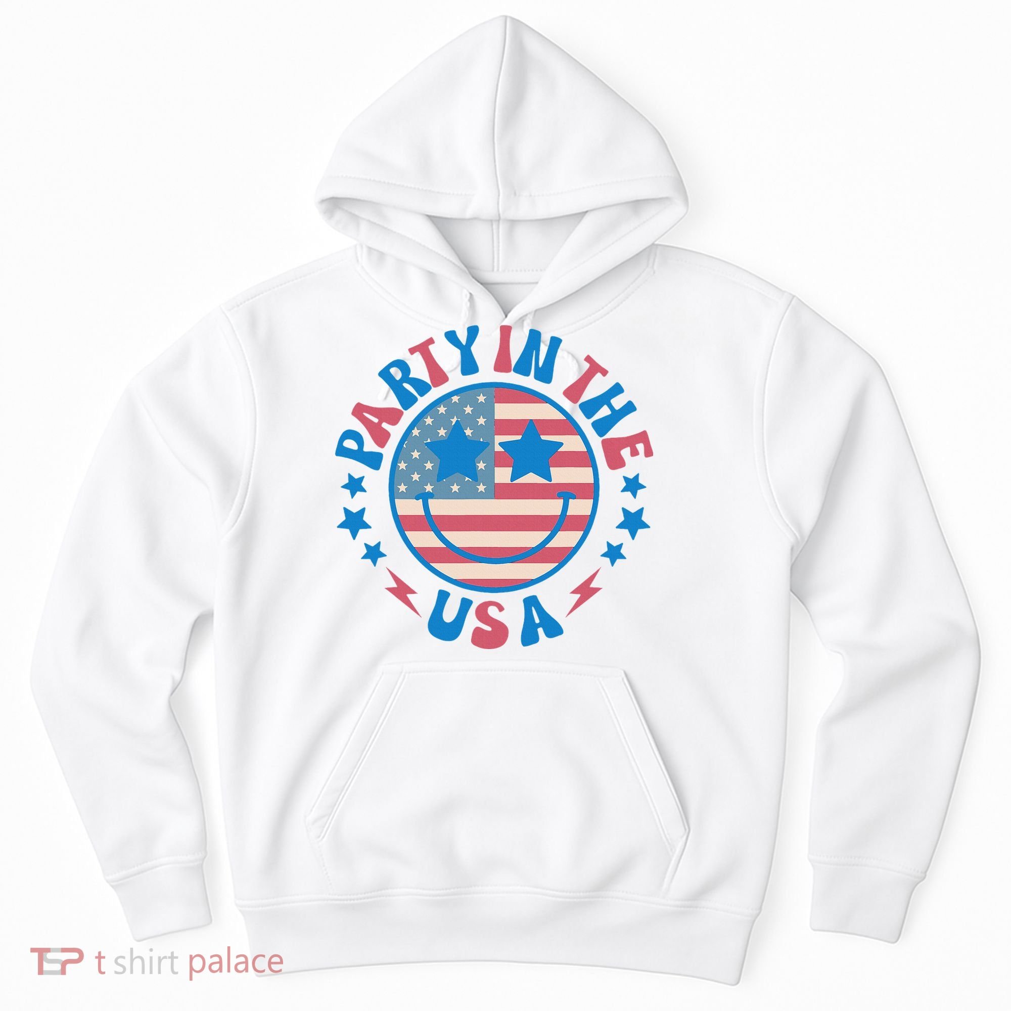 Party In The Usa 4th Of July Preppy Smile Hoodie
