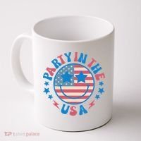 Party In The Usa 4th Of July Preppy Smile Coffee Mug thumb 0