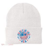 Party In The Usa 4th Of July Preppy Smile Beanie thumb 0