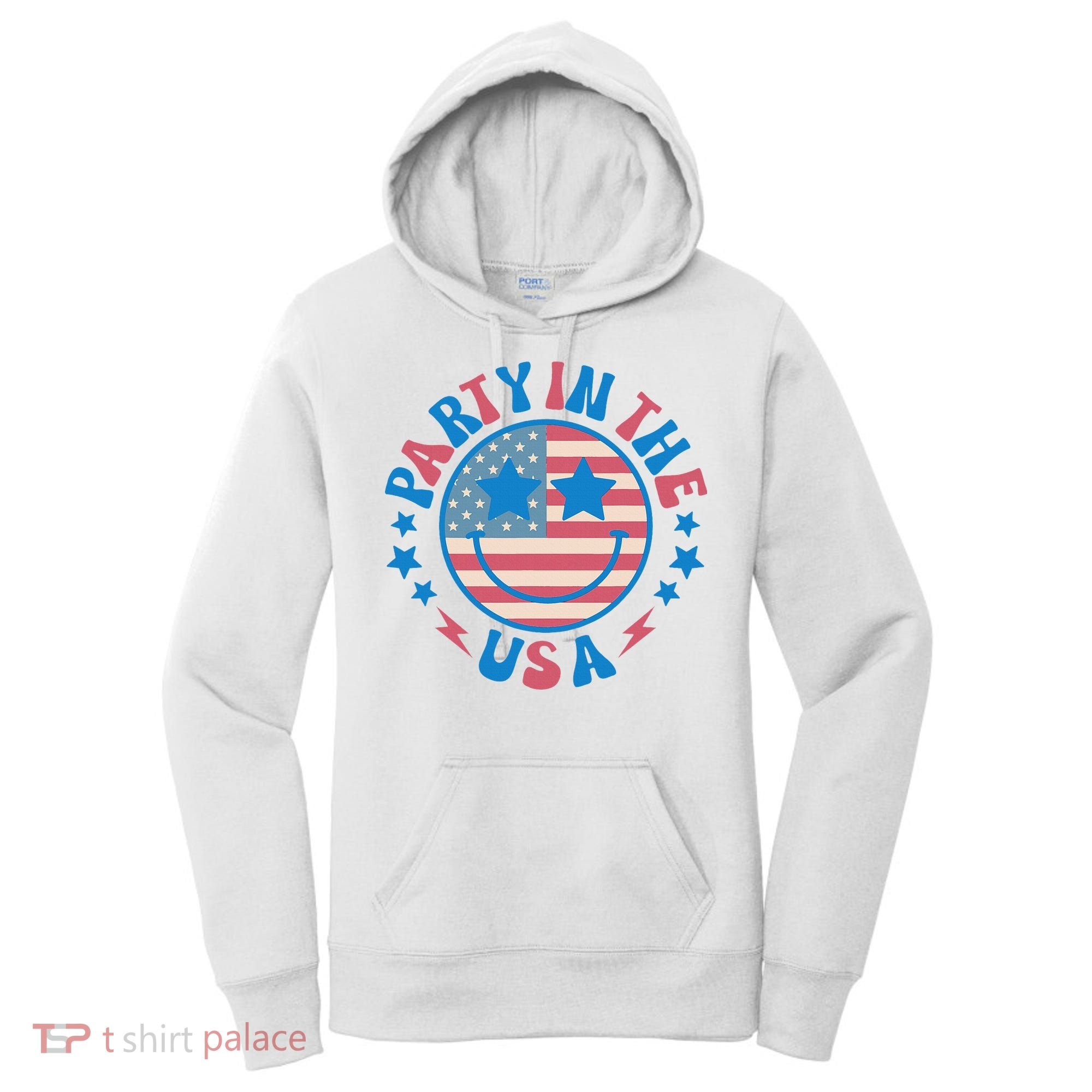 Party In The Usa 4th Of July Preppy Smile Women's Hoodie