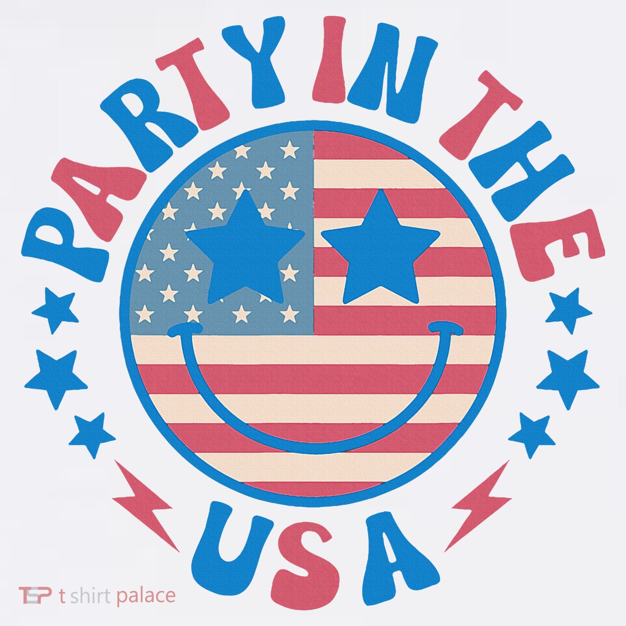 Party In The Usa 4th Of July Preppy Smile Women's Hoodie