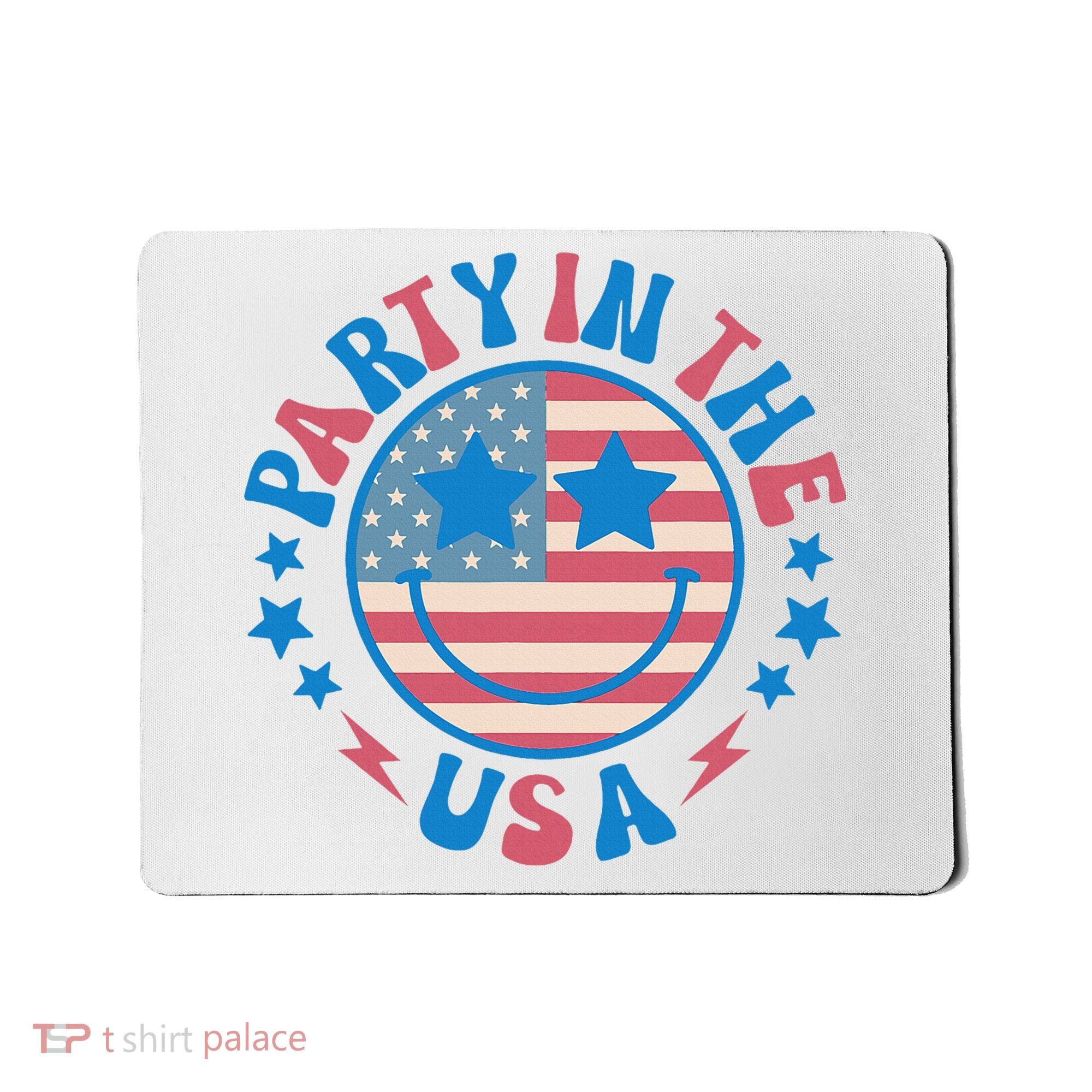Party In The Usa 4th Of July Preppy Smile Mousepad