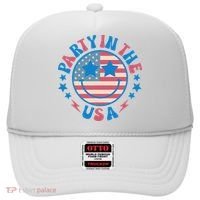 Party In The Usa 4th Of July Preppy Smile Hat thumb 0