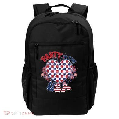 Party In The Usa Firework Red White Blue Heart Backpack