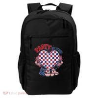 Party In The Usa Firework Red White Blue Heart Backpack thumb 0