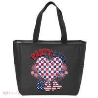 Party In The Usa Firework Red White Blue Heart Tote Bag thumb 0