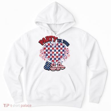 Party In The Usa Firework Red White Blue Heart Hoodie