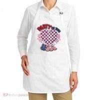Party In The Usa Firework Red White Blue Heart Apron thumb 2