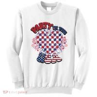 Party In The Usa Firework Red White Blue Heart Sweatshirt thumb 0