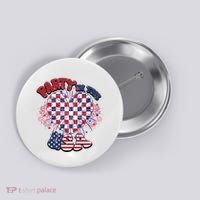 Party In The Usa Firework Red White Blue Heart Button thumb 0