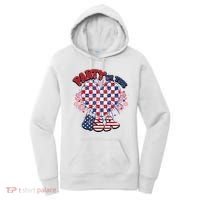 Party In The Usa Firework Red White Blue Heart Women's Hoodie thumb 0