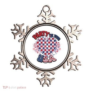 Party In The Usa Firework Red White Blue Heart Ornament