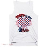 Party In The Usa Firework Red White Blue Heart Tank Top thumb 0