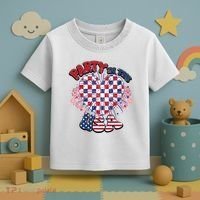 Party In The Usa Firework Red White Blue Heart Toddler T-Shirt thumb 3