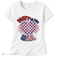 Party In The Usa Firework Red White Blue Heart Women's T-Shirt thumb 0