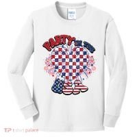 Party In The Usa Firework Red White Blue Heart Kids Long Sleeve Shirt thumb 0