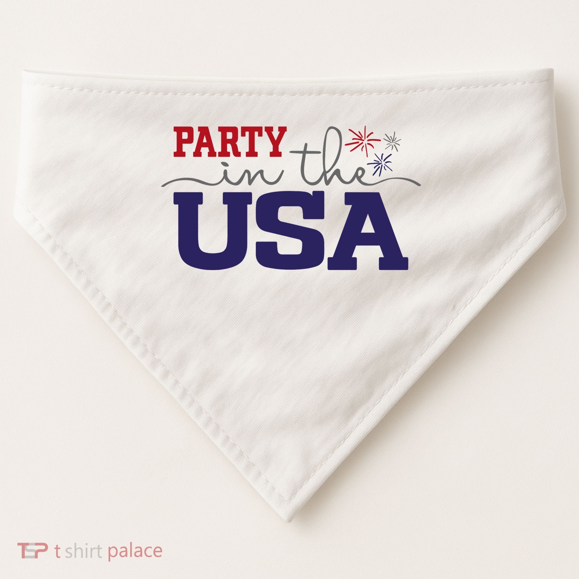 Party In The USA Fourth Of July USA-Made Doggie Bandana