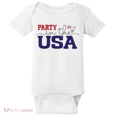 Party In The USA Fourth Of July Baby Bodysuit