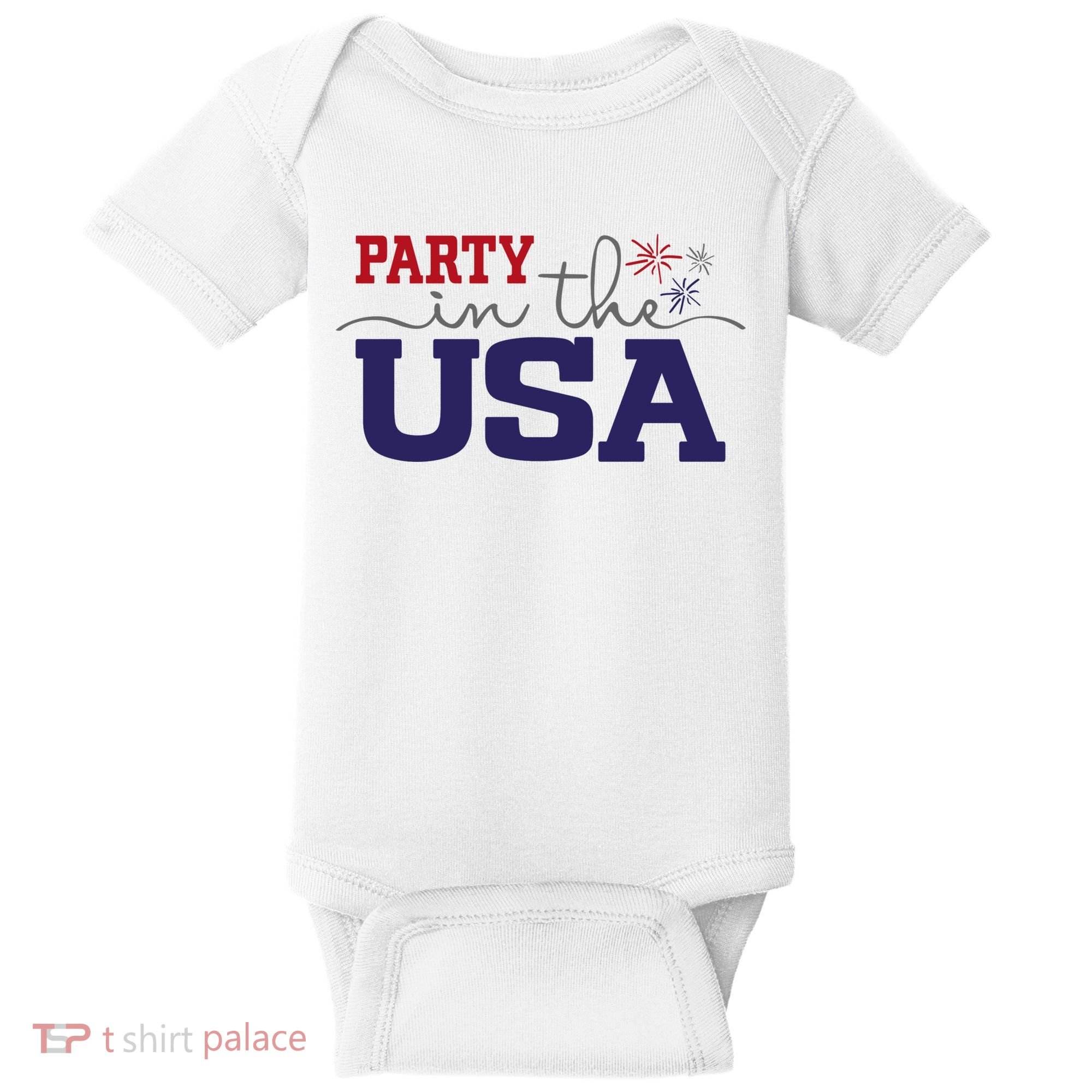 Party In The USA Fourth Of July Baby Bodysuit