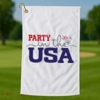 Party In The USA Fourth Of July Golf Towel thumb 1