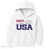 Party In The USA Fourth Of July Kids Hoodie thumb 0