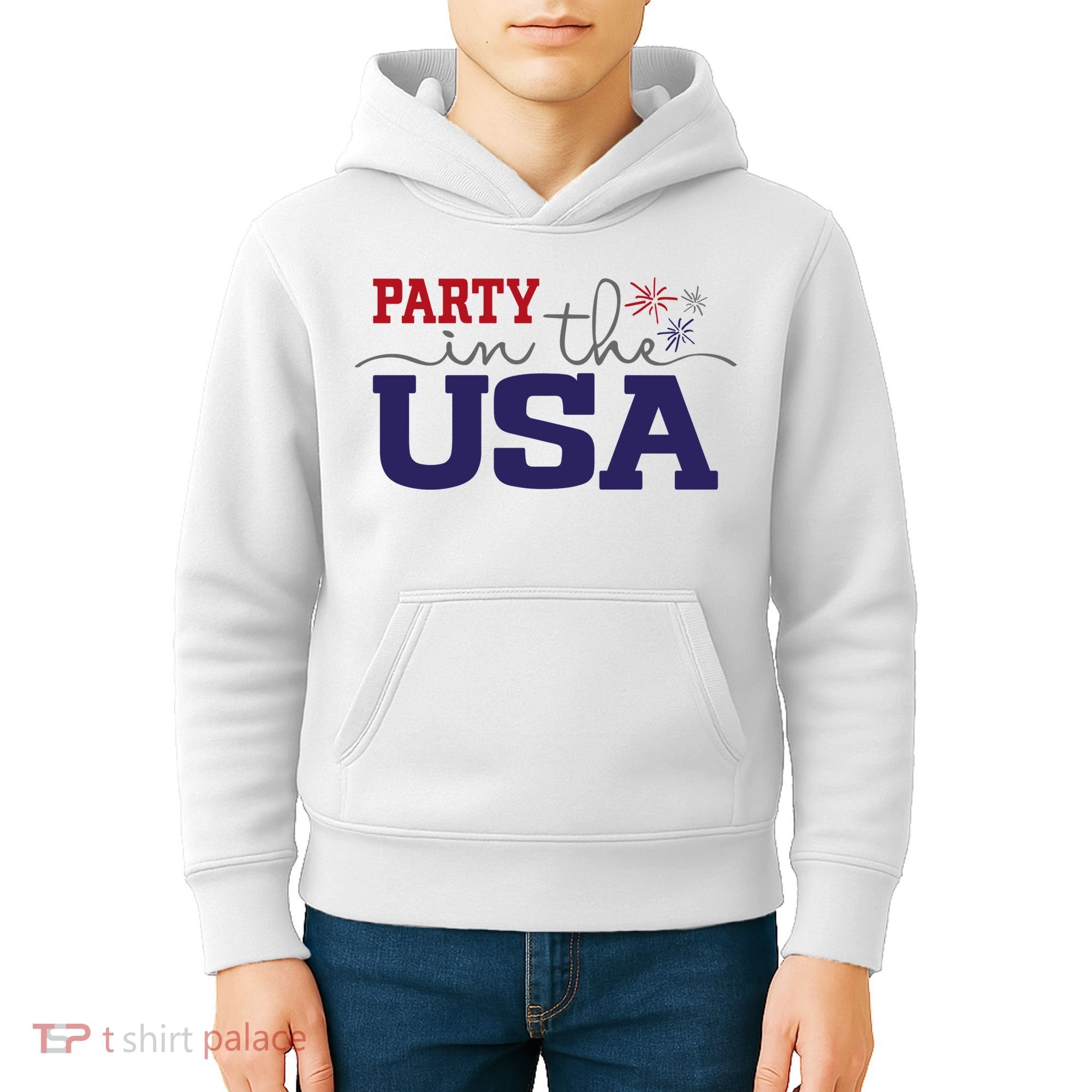 Party In The USA Fourth Of July Kids Hoodie