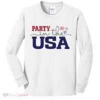 Party In The USA Fourth Of July Kids Long Sleeve Shirt thumb 0