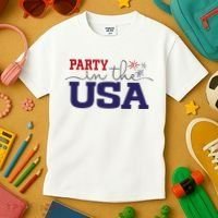 Party In The USA Fourth Of July Kids T-Shirt thumb 3
