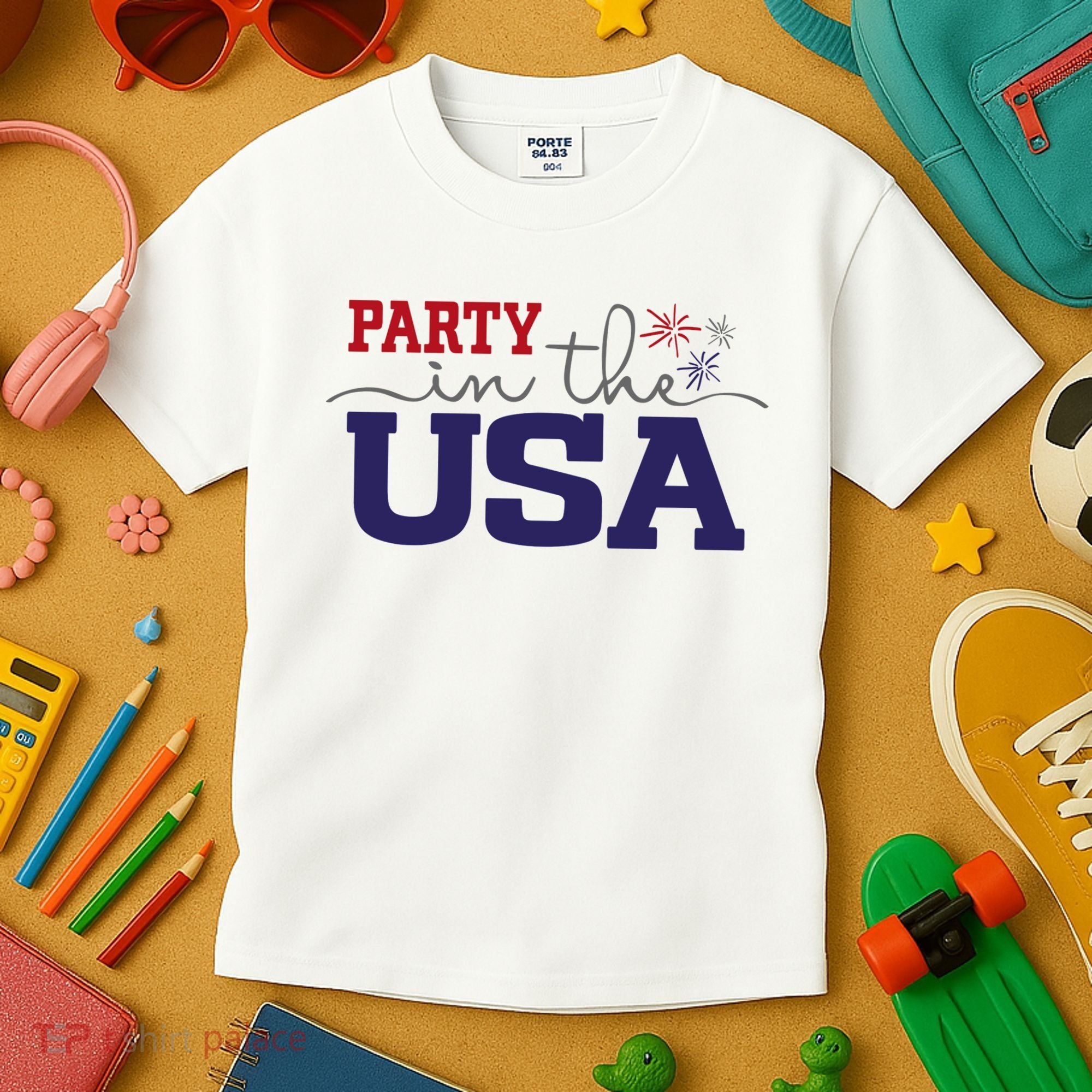 Party In The USA Fourth Of July Kids T-Shirt