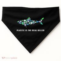Plastic Is The Real Killer Costume Shark Save Ocean Cool Gift USA-Made Doggie Bandana thumb 0