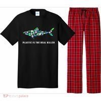 Plastic Is The Real Killer Costume Shark Save Ocean Cool Gift Pajama Set thumb 0