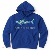 Plastic Is The Real Killer Costume Shark Save Ocean Cool Gift Hoodie thumb 0