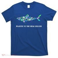 Plastic Is The Real Killer Costume Shark Save Ocean Cool Gift T-Shirt thumb 0