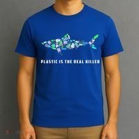 Plastic Is The Real Killer Costume Shark Save Ocean Cool Gift T-Shirt thumb 3