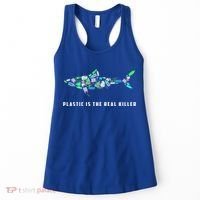 Plastic Is The Real Killer Costume Shark Save Ocean Cool Gift Women's Tank Top thumb 0