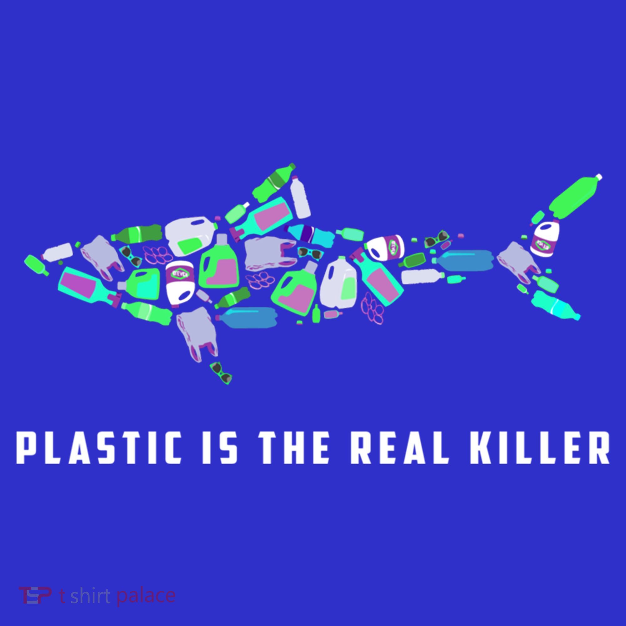 Plastic Is The Real Killer Costume Shark Save Ocean Cool Gift Women's T-Shirt