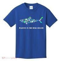 Plastic Is The Real Killer Costume Shark Save Ocean Cool Gift Kids T-Shirt thumb 0