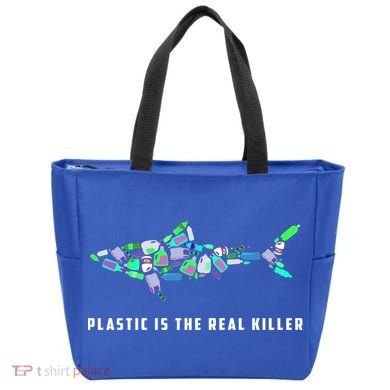 Plastic Is The Real Killer Costume Shark Save Ocean Cool Gift Tote Bag