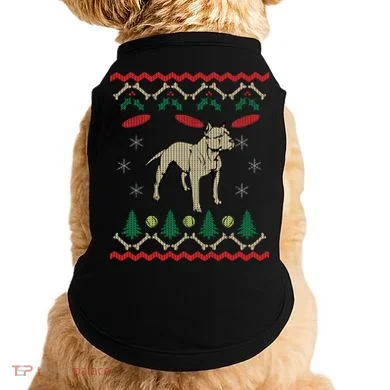 Pitbull Ugly Christmas Sweater Doggie Tank