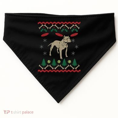 Pitbull Ugly Christmas Sweater USA-Made Doggie Bandana