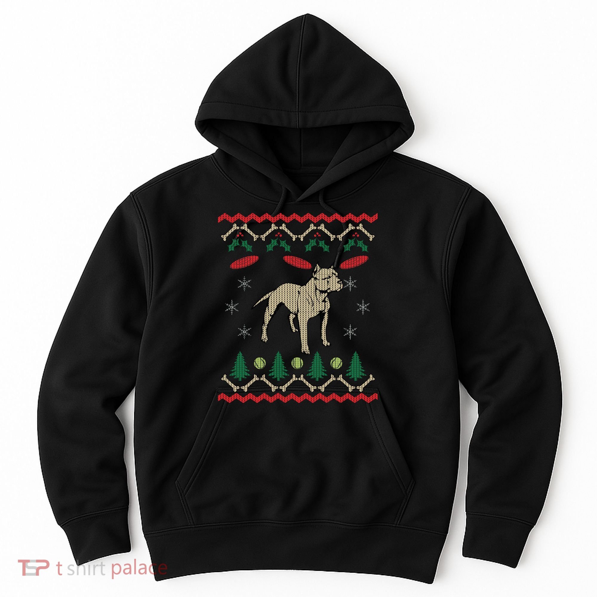 Pitbull Ugly Christmas Sweater Hoodie