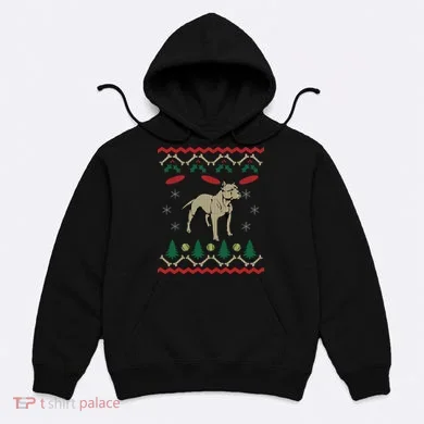 Pitbull Ugly Christmas Sweater Hoodie
