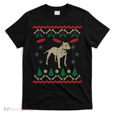 Pitbull Ugly Christmas Sweater T-Shirt